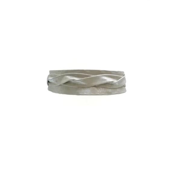 NEW ADA COLLECTION women's wrap belt in silver shimmer